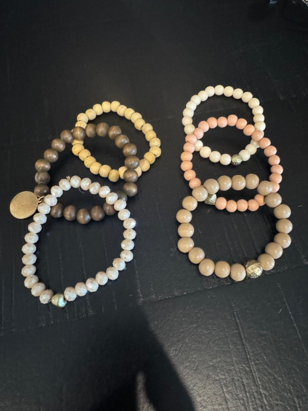 Set of 6 beaded bracelets